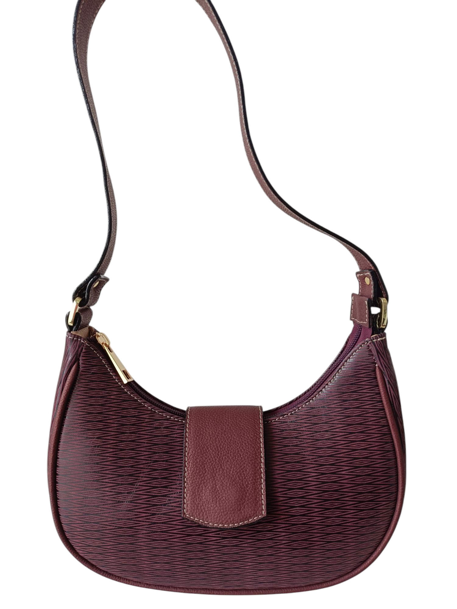 BOLSO MEDIA LUNA MINI WINE