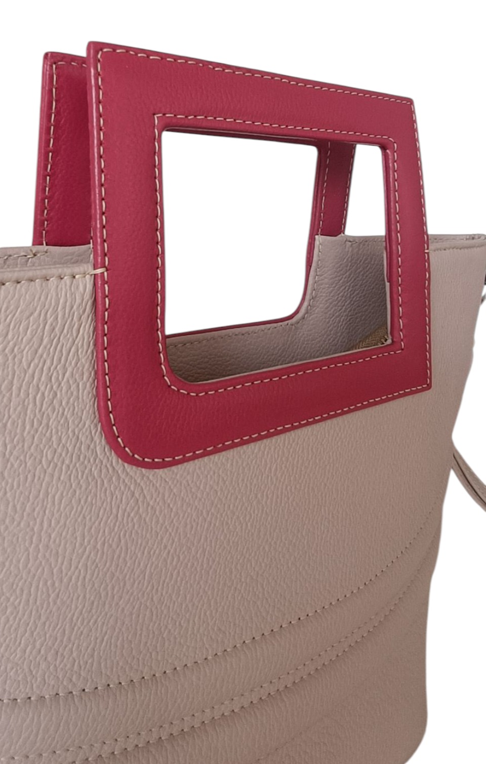 BOLSO TOTE MINI CRUVE NUDE - Image 3