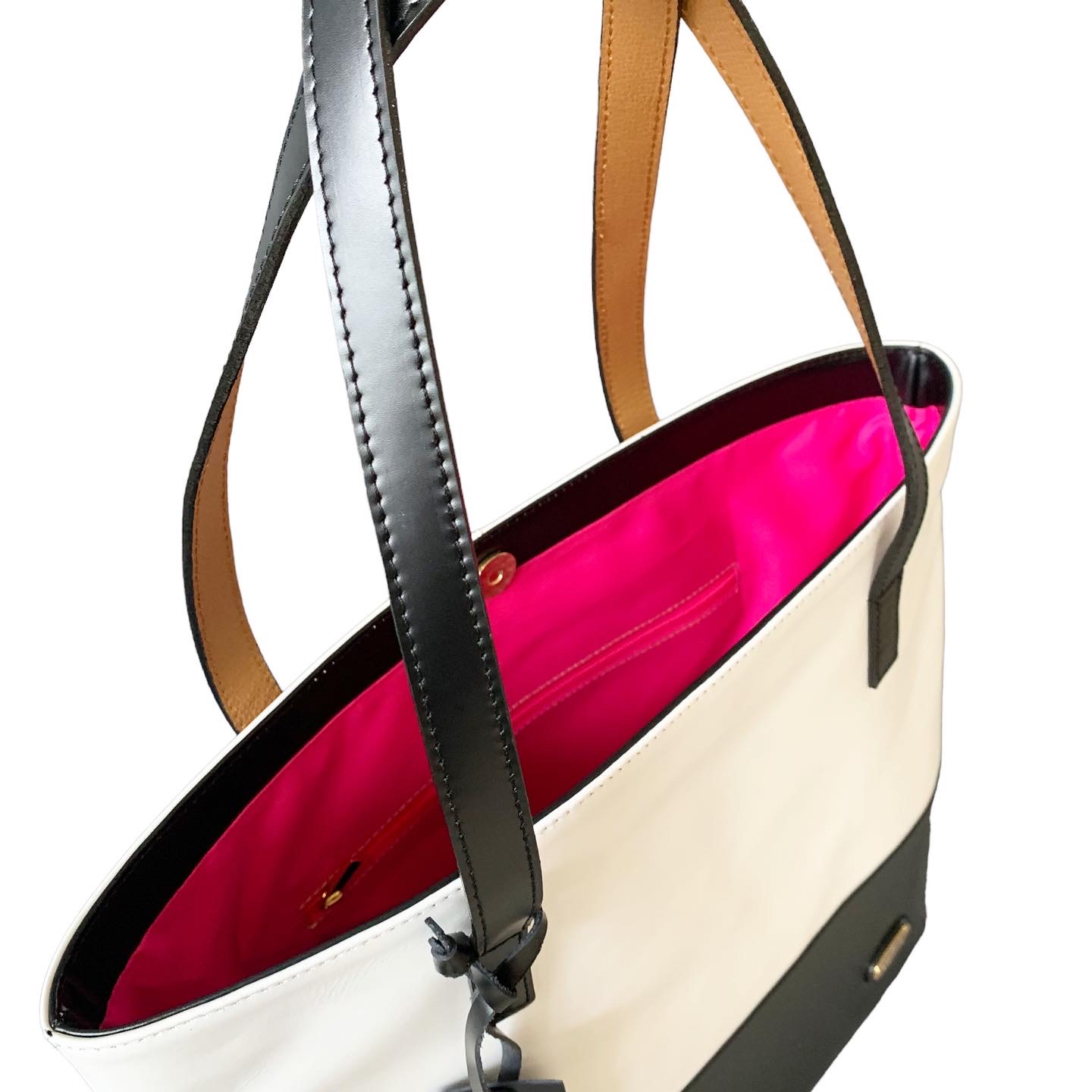 BOLSO SHOPPING BLANCO Y NEGRO - Image 2