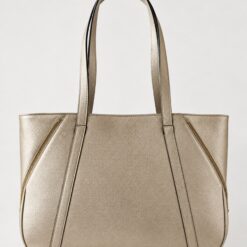 BOLSO SHOPPING EXPANDIBLE DORADO