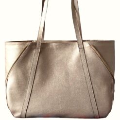 BOLSO SHOPPING EXPANDIBLE DORADO