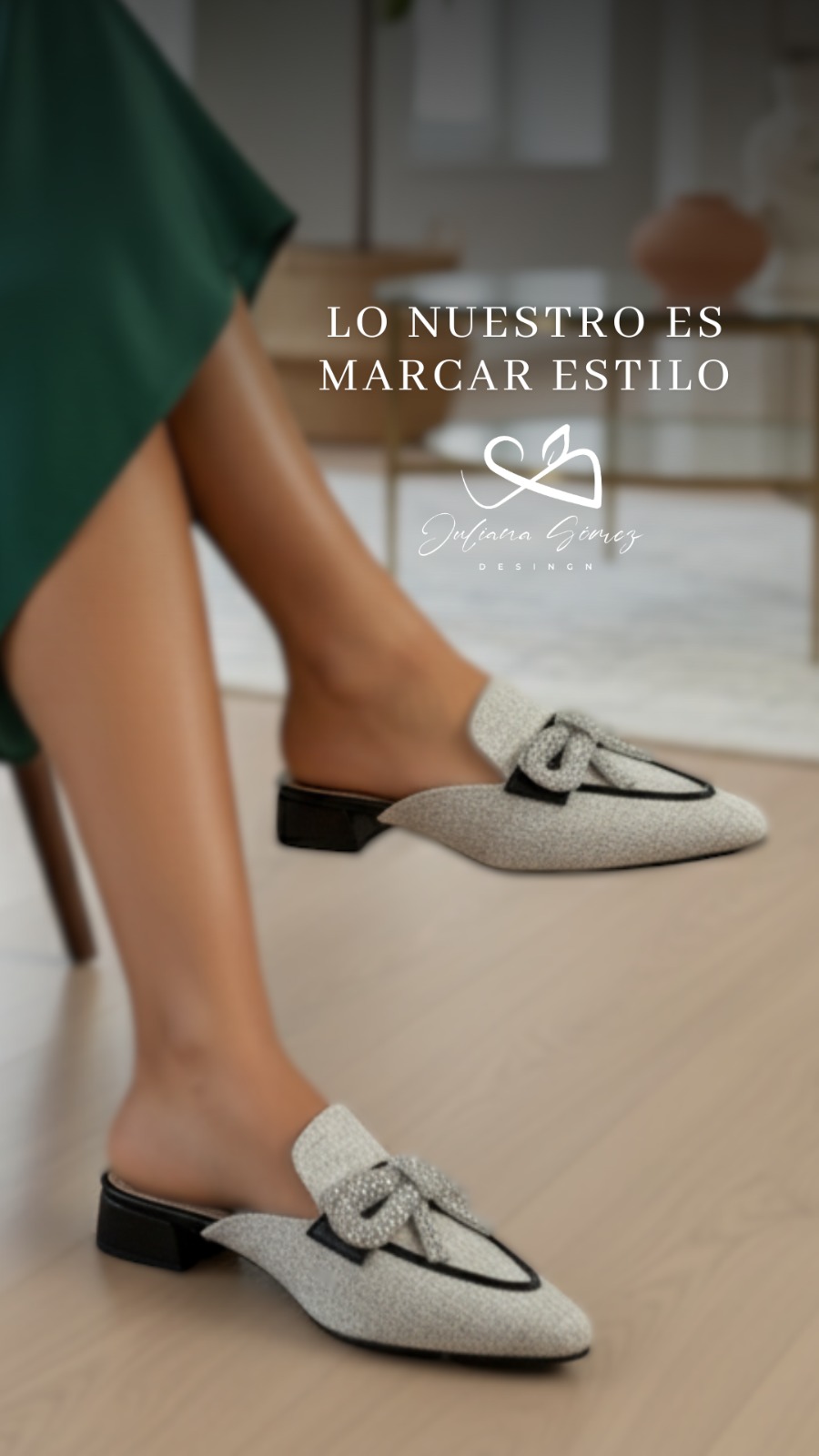 Mules Ela gris negro